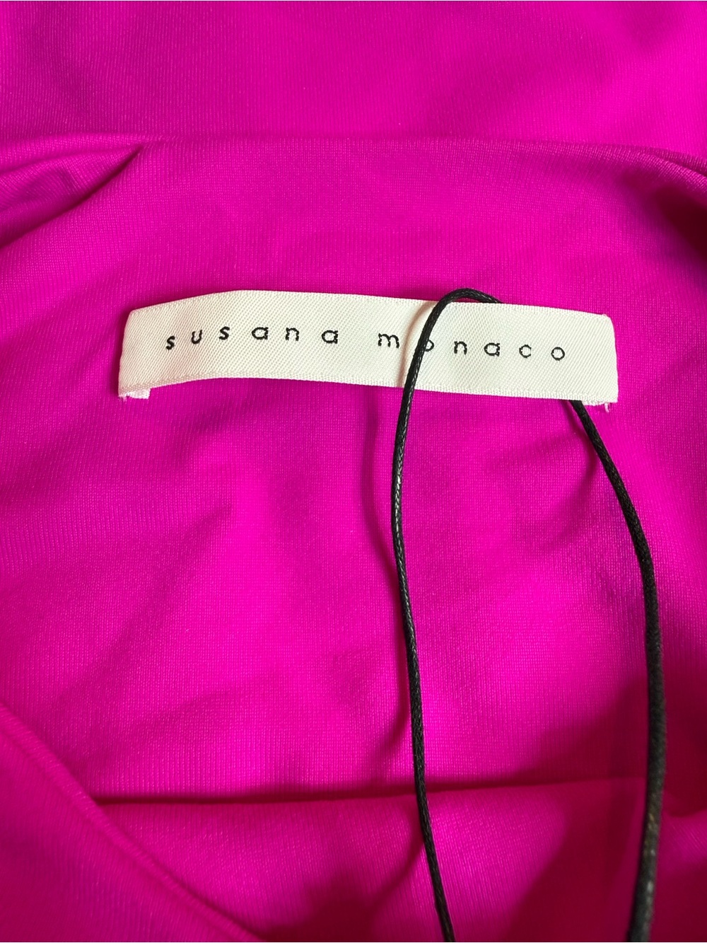 Susana Monaco Magenta Crew Slit Cutout Long Sleeve Top NWT Pink Size Medium NEW - Picture 5 of 9